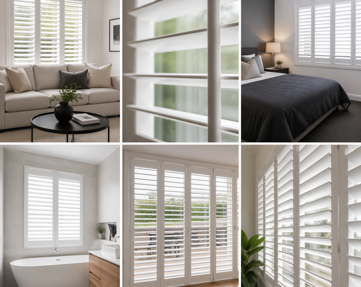 plantation shutter collage